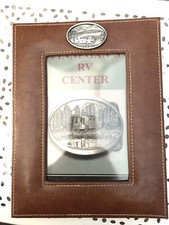 Class A Motorhome Medallion Faux Leather Picture Frame  Camper Trailer