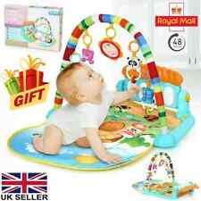 GYM PLAY MAT BABY NEWBORN KID 3 IN1 FITNESS MUSIC LAY FUN PIANO BOY GIRL GIFT UK