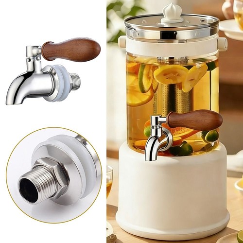 Wood handle beverage dispenser - wood,