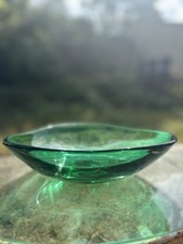 White Friars Green Glass Fruit Bowl