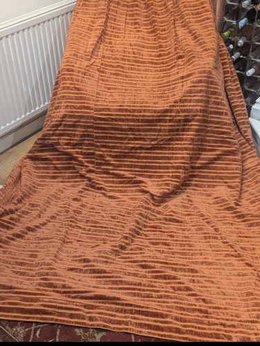 Large burnt orange velvet cord - velvet,