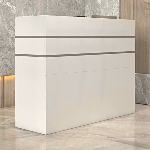 White mdf computer desk matte - white,