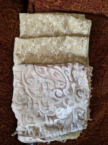 Two green silk floral and - floral, one