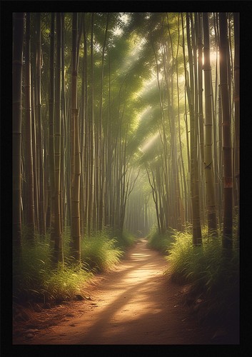Soft forest path framed - soft,