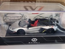 Maxwell 1/64 Aventador LP770-4 Roadster SVJ Silver New 