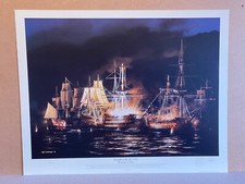 TWO x ADMIRAL NELSON  NAVAL WAR Art prints The Battle of the Nile / Trafalgar