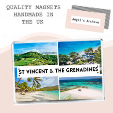 ST VINCENT AND THE GRENADINES ✳ CARIBBEAN ✳ SOUVENIR ✳ LARGE FRIDGE MAGNET ✳GIFT