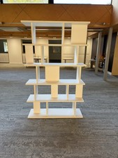 Large Room Divider Shelving Unit System LAVETSI SH05 Arie White