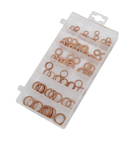 110pc copper washer - 110pc, assortment