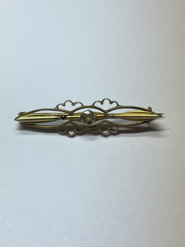 18ct gold stone set brooch - 18ct,
