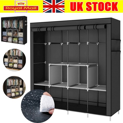 Large fabric canvas wardrobe - large,