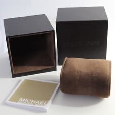 Michael Kors Empty Watch Box Original Brown Cushion And Booklet Genuine VGC