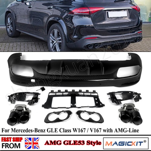 Rear diffuser black - diffuser, &