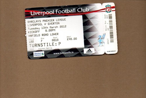 Used ticket liverpool v - ticket,