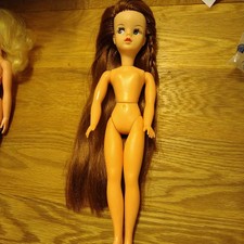 Sindy Doll 1968 Vintage Sidepart - Dark Brown Reroot