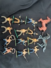 Vintage Assorted cowboy Wild West figures  Job Lot Plastic 1:32 Scale
