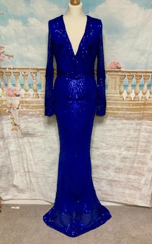 Blue sequin mermaid maxi - mermaid, dress