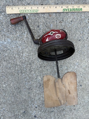 Antique wooden hand - antique, hand-crank