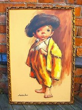 Barry Leighton Jones Oil Painting on Board Listed Artist Valued £5k Urchin Boy