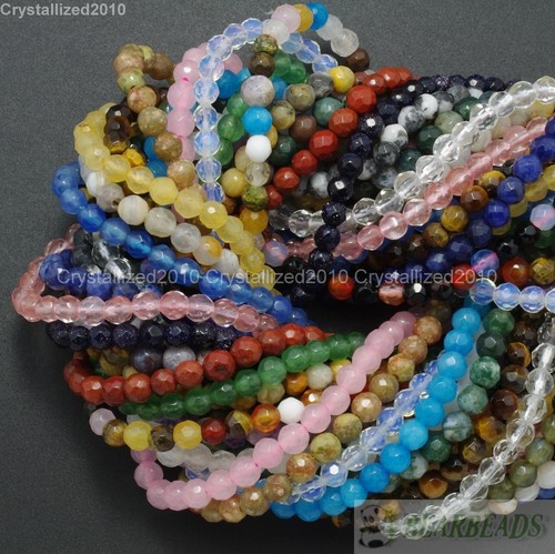 Natural gemstones 6mm faceted - natural,