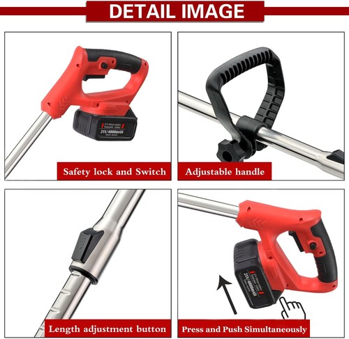 Red electric mower - electric, –