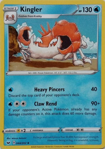 044 202 kingler uncommon - 044/202, |