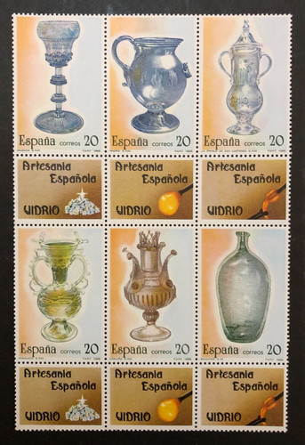 1988 spain glass - 1988, blowing