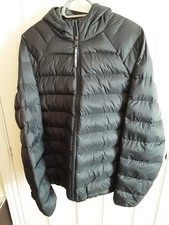 Animal Insulated Hooded Puffer Jacket, Navy blue, Large.