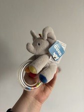 Gund grey elephant rattle soft