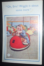 SAUCY Comic FUNFAIR STOCKINGS SUSPENDERS LADY DODGEM BUMPER CAR WIGGLE IT ABOUT