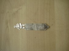 Antique 925  Silver Decorative Book Mark Page Marker with Piper Finial