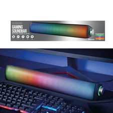 Goodmans Gaming Soundbar with Colour Changing LED Lighting