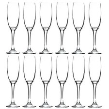 12x LAV Venue Glass Champagne Flutes Prosecco Wine Party Glasses Gift Set 220ml