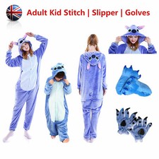 2025 Adult Kid Pajama Kigurumi Cosplay Animal Onesie22 Hallowee Stitch Costume
