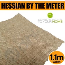 Hessian Jute Burlap Fabric Heavy Duty SOLD PER METRE 110cm Upholstery Garden