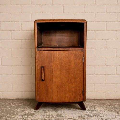 1950s oak bedside - 1950s, cabinet