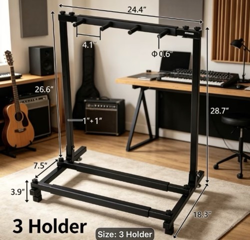 Holder black guitar stand - black,