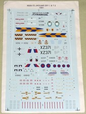 Xtradecal Decals X026-72 BAC Jaguar GR.1 T.2 decal in 1:72 Scale