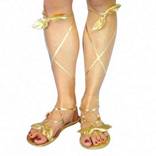 Roman goddess golden sandals - roman/goddess,