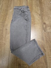 Bonmarche Ladies Grey Chino Straight Trousers Elastic Waist Uk 16 Short Used