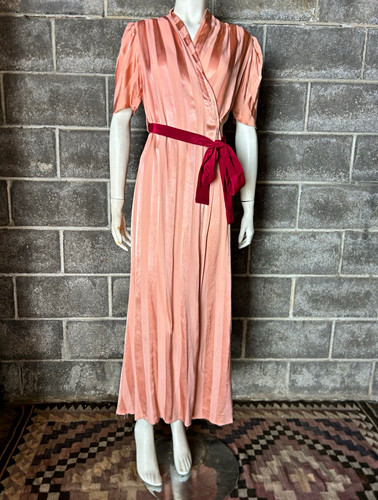 Vtg 30s 1940s pink satin - vtg,