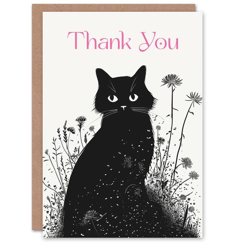 Thank you card - you, cat