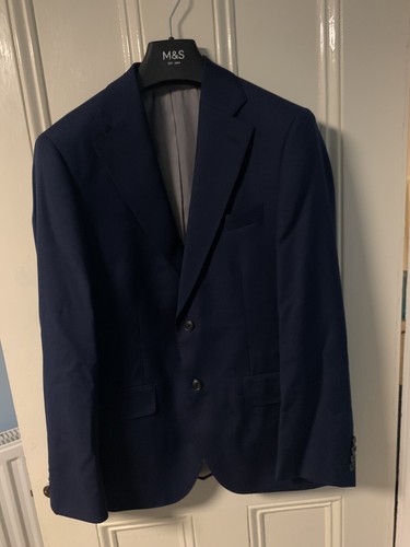 Moss bros navy blue suit - moss,