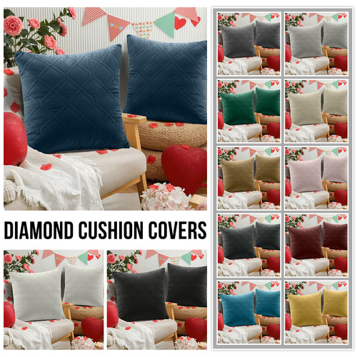 Diamond cushion covers - diamond, or