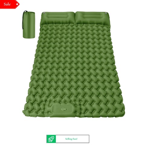 Double inflatable camping mat - camping,