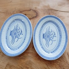 Pair  Vintage Chinese Blue &