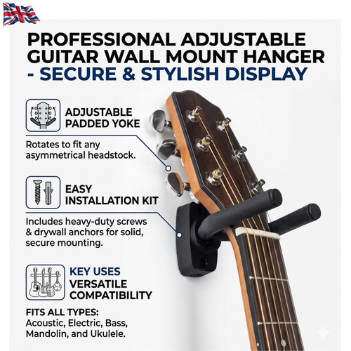 Guitar hanger wall mount stand - guitar,