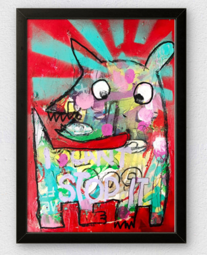Mitsi original dog - b, painting