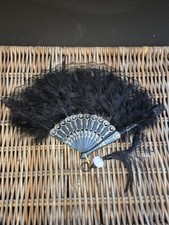 Vintage Marabou Feather Folding Fan