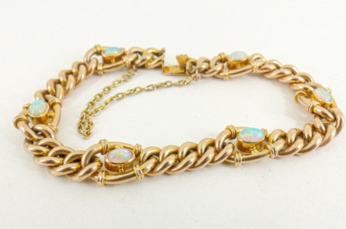 15ct gold opal bracelet - opal,